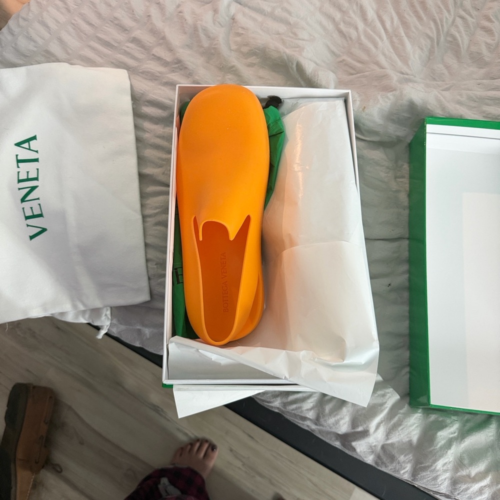 Bottega Veneta orange shoes
